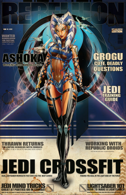 Retro Ahsoka Rebel Standing Print