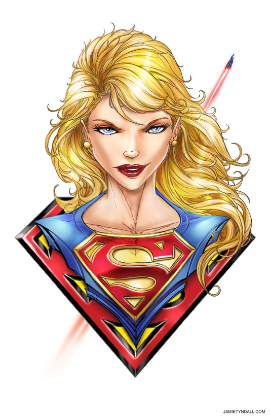 Supergirl Bust Print