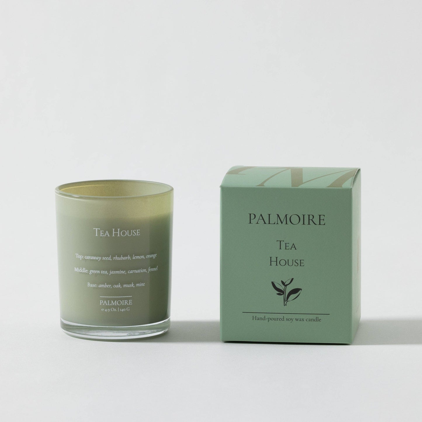 Tea House Soy Wax Candle [tea/jasmine/lemon]: Standard 4.9 oz/ 140 g