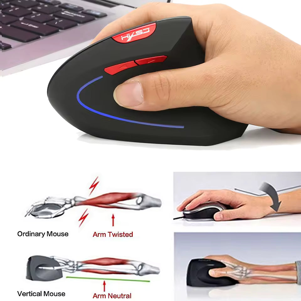 HXSJ Wireless Mouse Vertical Mice Ergonomic Rechargeable