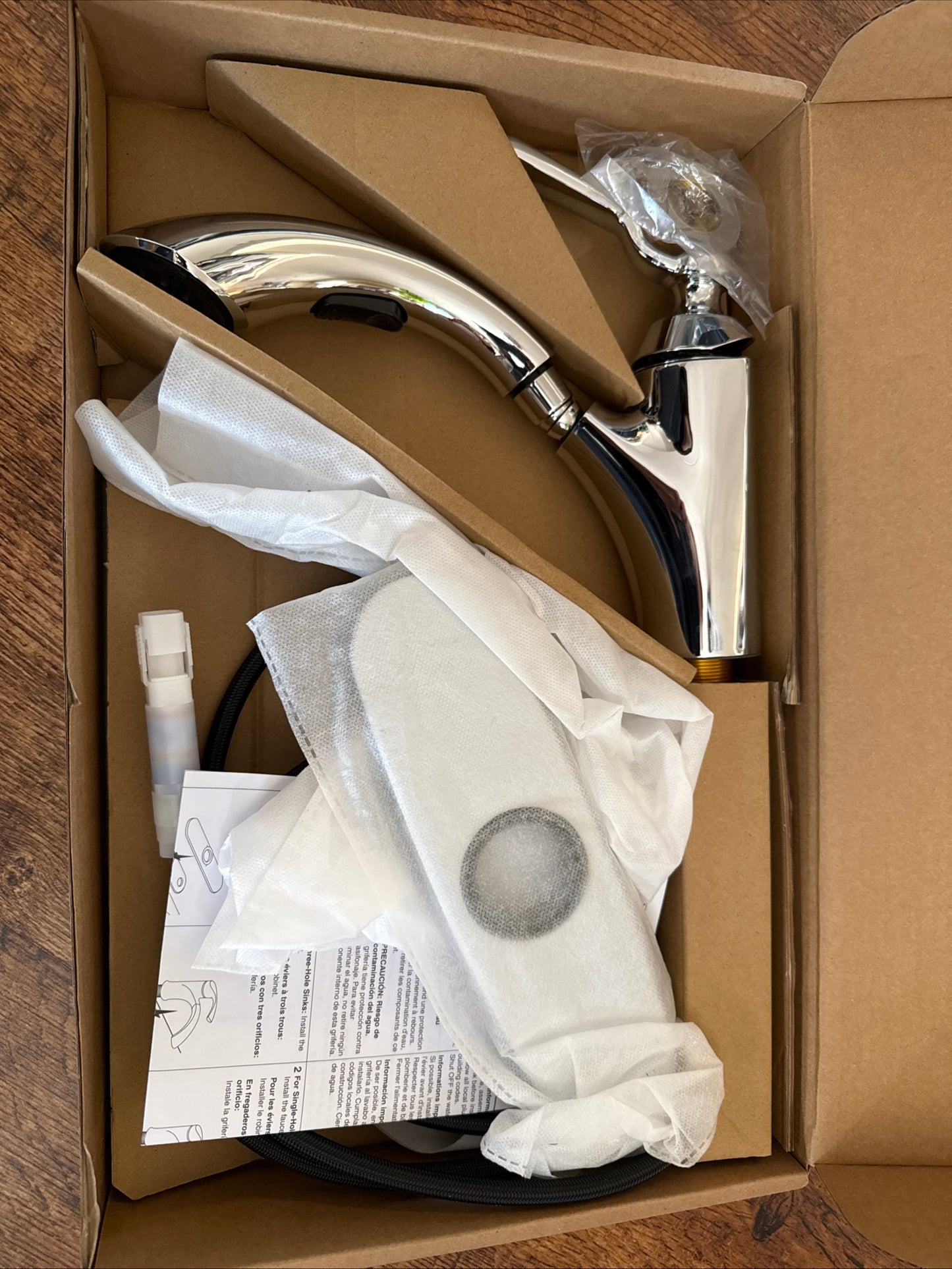 Laundry Faucet, new, open box. Perfect condition everything included, Sterling Ludington Chrome Plated