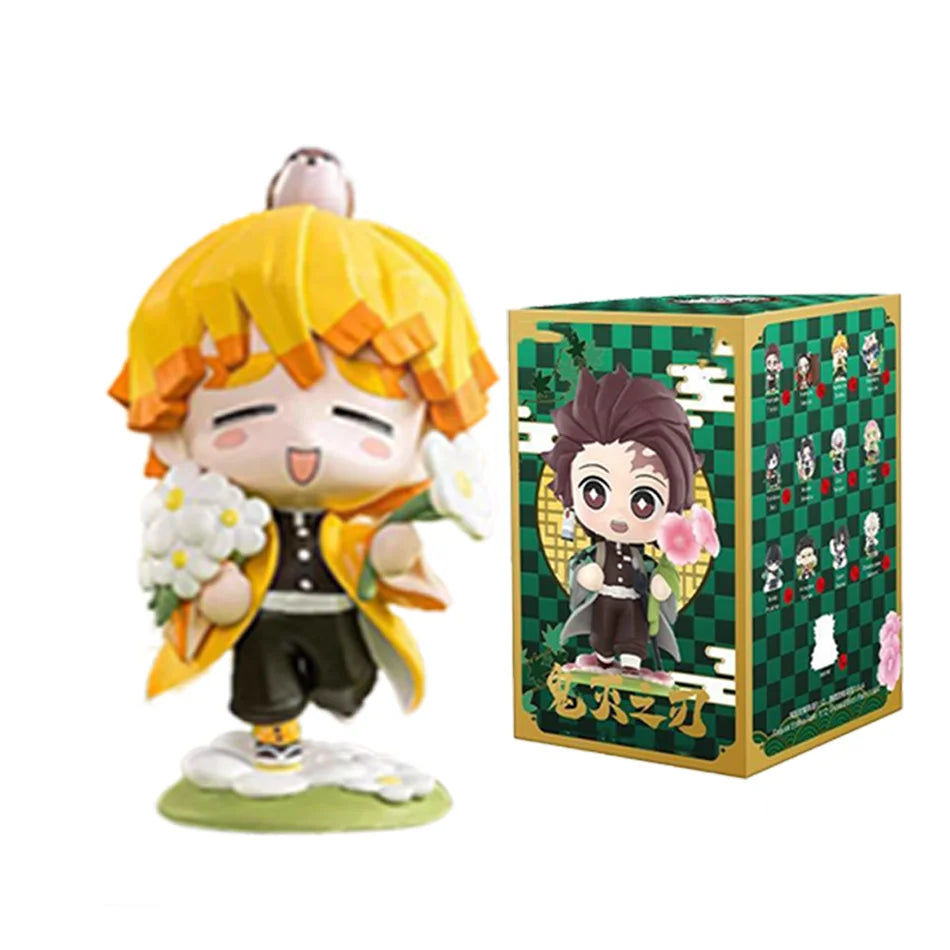 Demon Slayer Tanjiro Kamado Nezuko anime cartoon figure blind box creative personalized statue model ornament surprise gift box