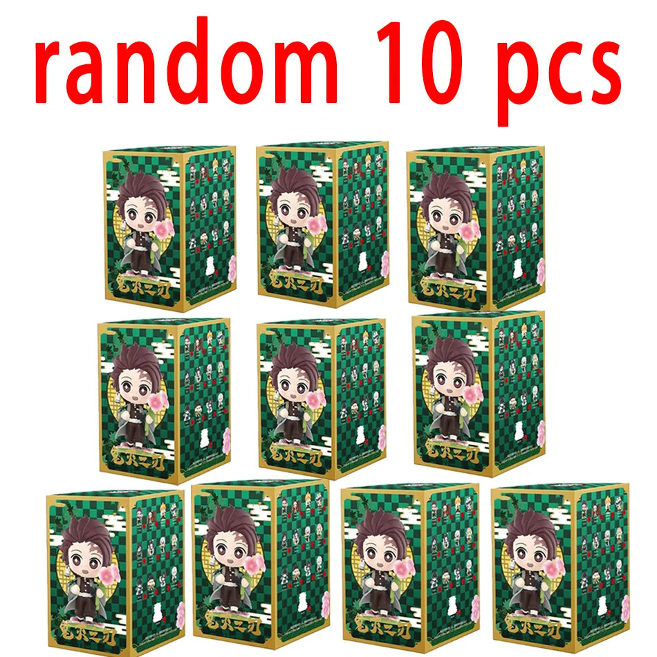 Demon Slayer Tanjiro Kamado Nezuko anime cartoon figure blind box creative personalized statue model ornament surprise gift box