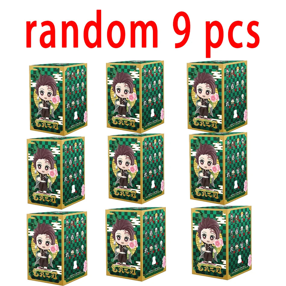 Demon Slayer Tanjiro Kamado Nezuko anime cartoon figure blind box creative personalized statue model ornament surprise gift box